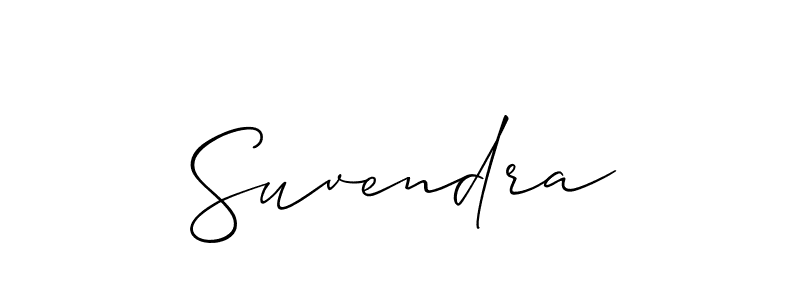 The best way (Allison_Script) to make a short signature is to pick only two or three words in your name. The name Suvendra include a total of six letters. For converting this name. Suvendra signature style 2 images and pictures png