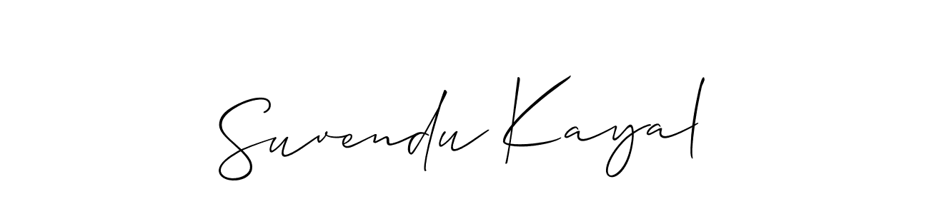Create a beautiful signature design for name Suvendu Kayal. With this signature (Allison_Script) fonts, you can make a handwritten signature for free. Suvendu Kayal signature style 2 images and pictures png