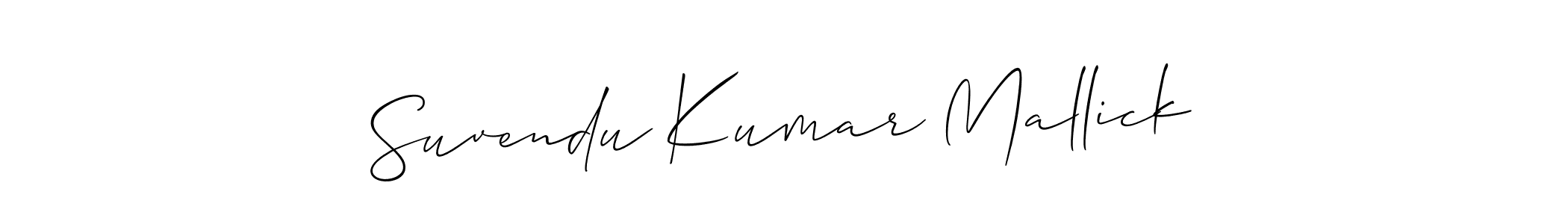 You should practise on your own different ways (Allison_Script) to write your name (Suvendu Kumar Mallick) in signature. don't let someone else do it for you. Suvendu Kumar Mallick signature style 2 images and pictures png