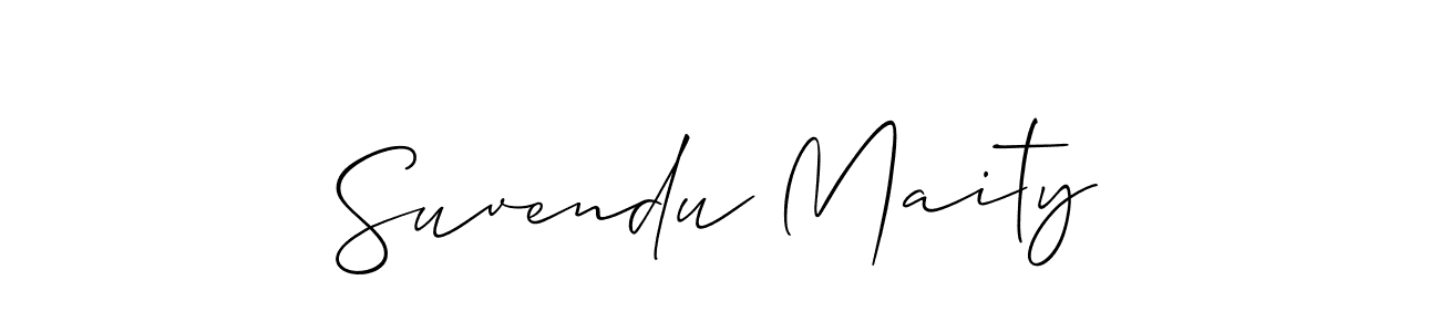 Create a beautiful signature design for name Suvendu Maity. With this signature (Allison_Script) fonts, you can make a handwritten signature for free. Suvendu Maity signature style 2 images and pictures png