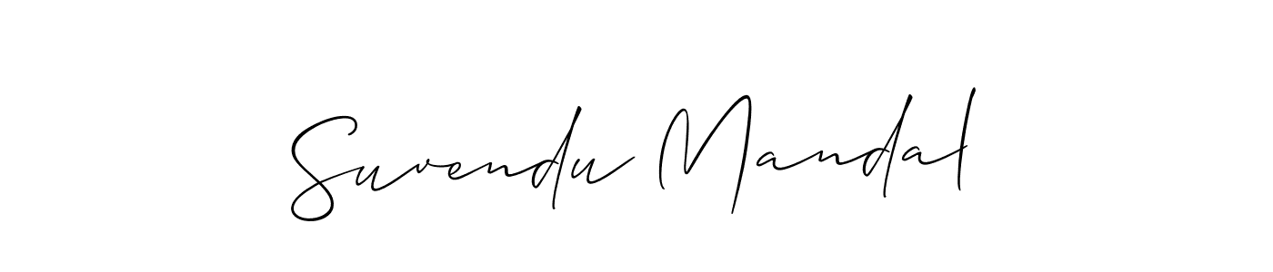 This is the best signature style for the Suvendu Mandal name. Also you like these signature font (Allison_Script). Mix name signature. Suvendu Mandal signature style 2 images and pictures png