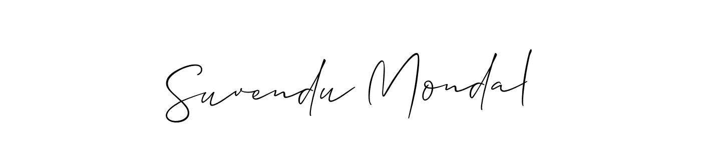 How to make Suvendu Mondal name signature. Use Allison_Script style for creating short signs online. This is the latest handwritten sign. Suvendu Mondal signature style 2 images and pictures png