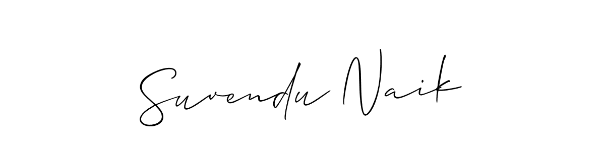 The best way (Allison_Script) to make a short signature is to pick only two or three words in your name. The name Suvendu Naik include a total of six letters. For converting this name. Suvendu Naik signature style 2 images and pictures png