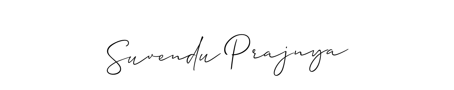 Use a signature maker to create a handwritten signature online. With this signature software, you can design (Allison_Script) your own signature for name Suvendu Prajnya. Suvendu Prajnya signature style 2 images and pictures png