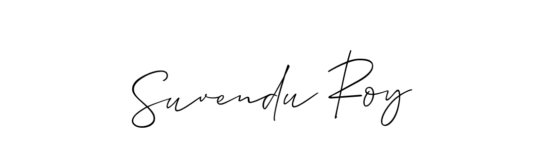 Allison_Script is a professional signature style that is perfect for those who want to add a touch of class to their signature. It is also a great choice for those who want to make their signature more unique. Get Suvendu Roy name to fancy signature for free. Suvendu Roy signature style 2 images and pictures png