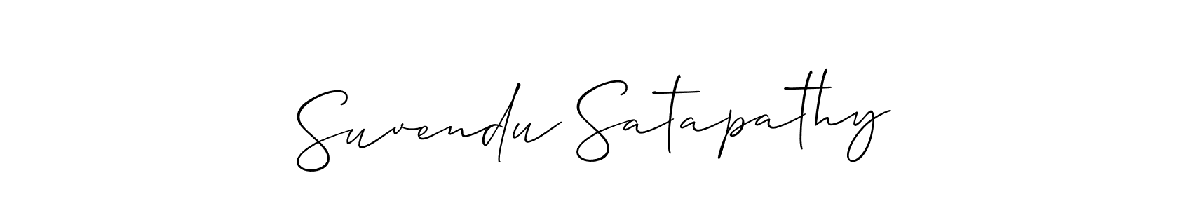 Create a beautiful signature design for name Suvendu Satapathy. With this signature (Allison_Script) fonts, you can make a handwritten signature for free. Suvendu Satapathy signature style 2 images and pictures png