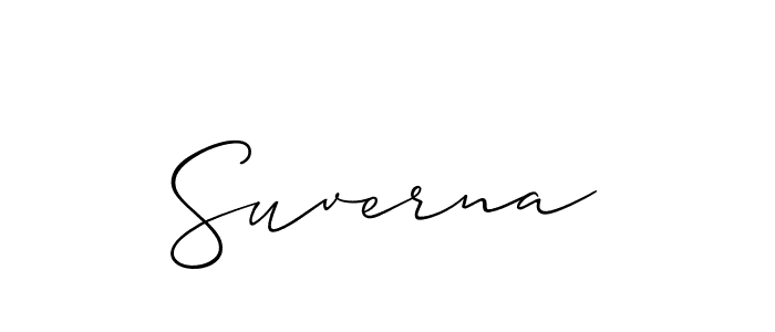 How to make Suverna name signature. Use Allison_Script style for creating short signs online. This is the latest handwritten sign. Suverna signature style 2 images and pictures png
