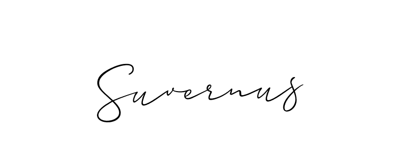 Also we have Suvernus name is the best signature style. Create professional handwritten signature collection using Allison_Script autograph style. Suvernus signature style 2 images and pictures png