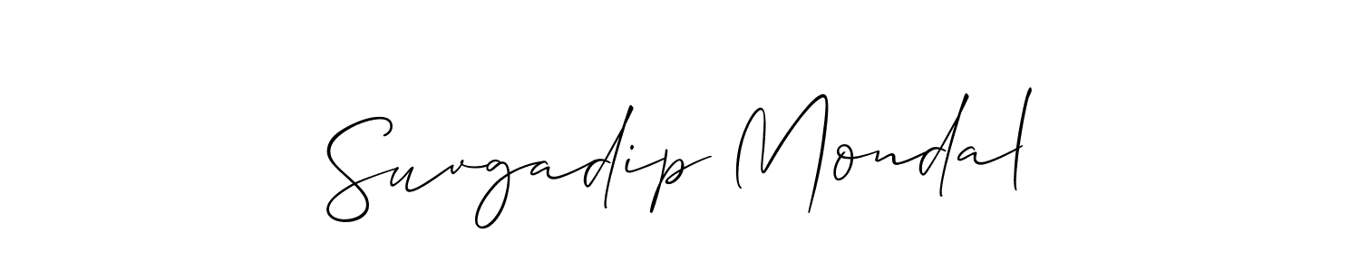 Create a beautiful signature design for name Suvgadip Mondal. With this signature (Allison_Script) fonts, you can make a handwritten signature for free. Suvgadip Mondal signature style 2 images and pictures png