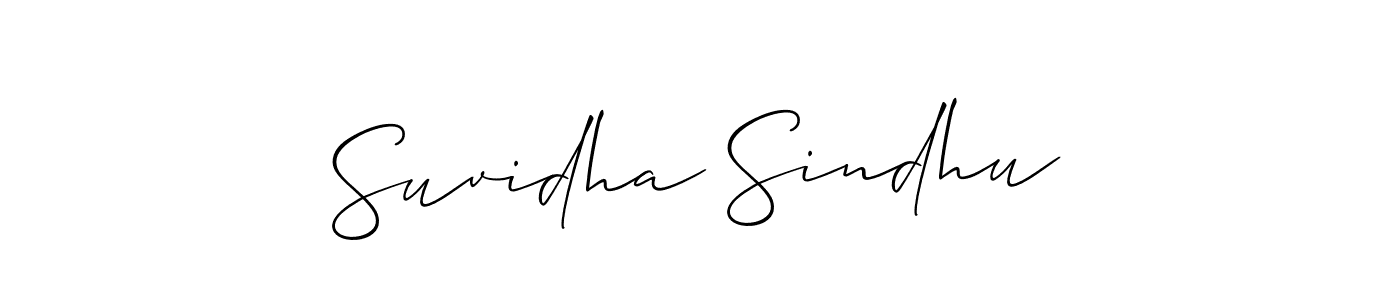 if you are searching for the best signature style for your name Suvidha Sindhu. so please give up your signature search. here we have designed multiple signature styles  using Allison_Script. Suvidha Sindhu signature style 2 images and pictures png