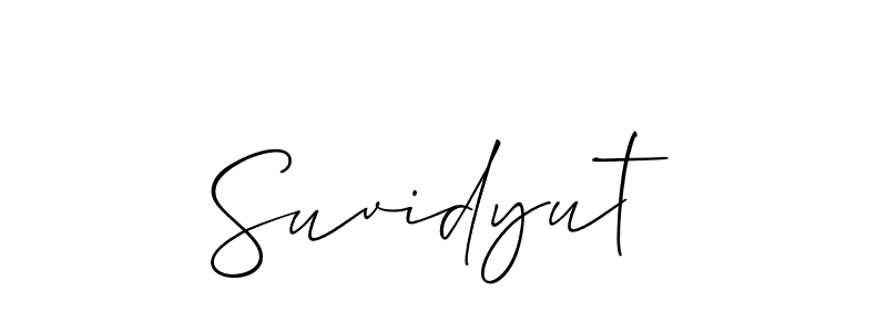 Similarly Allison_Script is the best handwritten signature design. Signature creator online .You can use it as an online autograph creator for name Suvidyut. Suvidyut signature style 2 images and pictures png