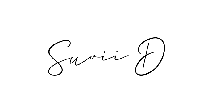 Once you've used our free online signature maker to create your best signature Allison_Script style, it's time to enjoy all of the benefits that Suvii D name signing documents. Suvii D signature style 2 images and pictures png