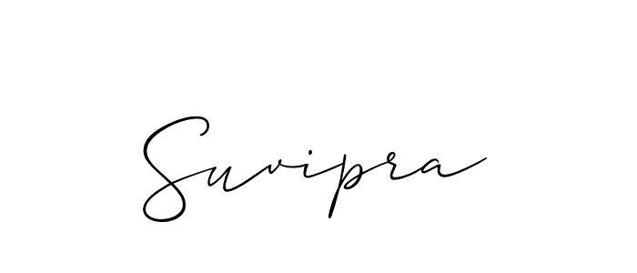 Use a signature maker to create a handwritten signature online. With this signature software, you can design (Allison_Script) your own signature for name Suvipra. Suvipra signature style 2 images and pictures png