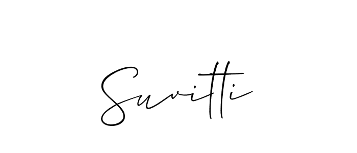Allison_Script is a professional signature style that is perfect for those who want to add a touch of class to their signature. It is also a great choice for those who want to make their signature more unique. Get Suvitti name to fancy signature for free. Suvitti signature style 2 images and pictures png