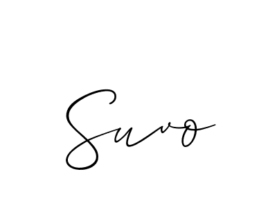 if you are searching for the best signature style for your name Suvo. so please give up your signature search. here we have designed multiple signature styles  using Allison_Script. Suvo signature style 2 images and pictures png