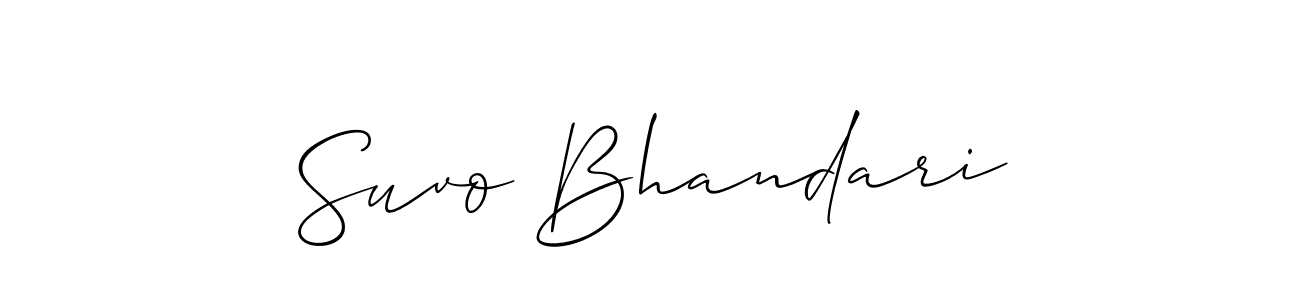 Similarly Allison_Script is the best handwritten signature design. Signature creator online .You can use it as an online autograph creator for name Suvo Bhandari. Suvo Bhandari signature style 2 images and pictures png