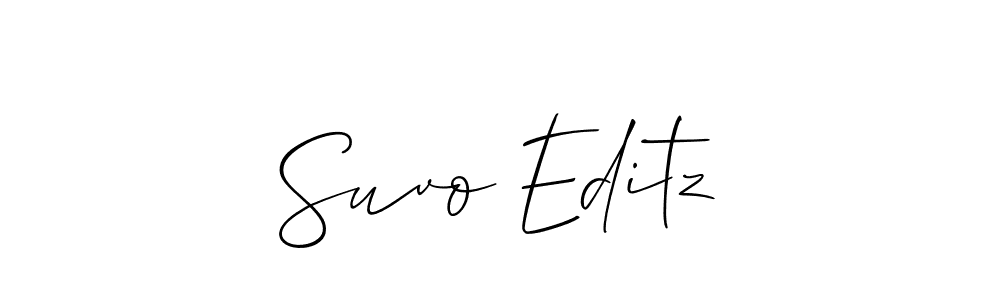 Suvo Editz stylish signature style. Best Handwritten Sign (Allison_Script) for my name. Handwritten Signature Collection Ideas for my name Suvo Editz. Suvo Editz signature style 2 images and pictures png