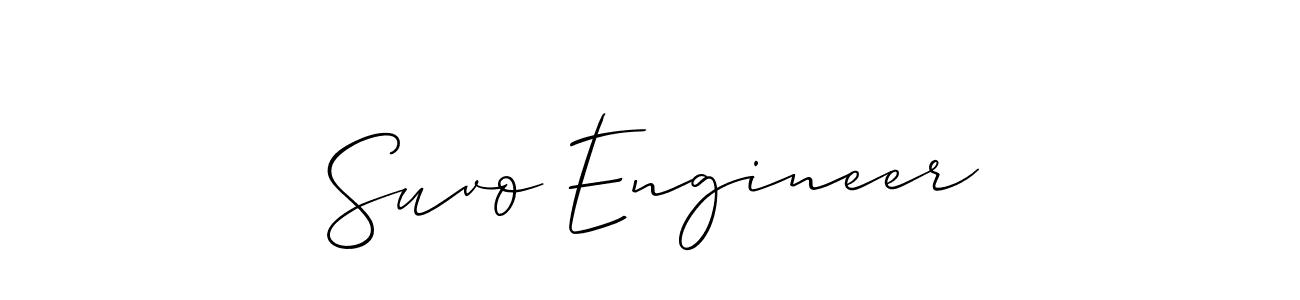 Suvo Engineer stylish signature style. Best Handwritten Sign (Allison_Script) for my name. Handwritten Signature Collection Ideas for my name Suvo Engineer. Suvo Engineer signature style 2 images and pictures png