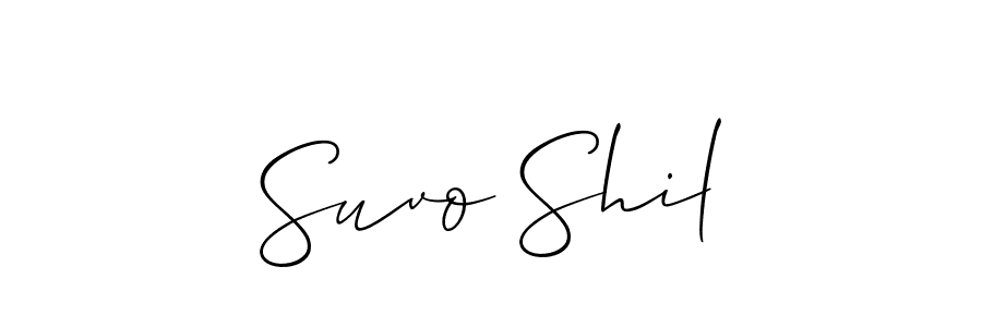 It looks lik you need a new signature style for name Suvo Shil. Design unique handwritten (Allison_Script) signature with our free signature maker in just a few clicks. Suvo Shil signature style 2 images and pictures png