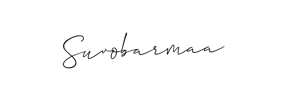 You should practise on your own different ways (Allison_Script) to write your name (Suvobarmaa) in signature. don't let someone else do it for you. Suvobarmaa signature style 2 images and pictures png