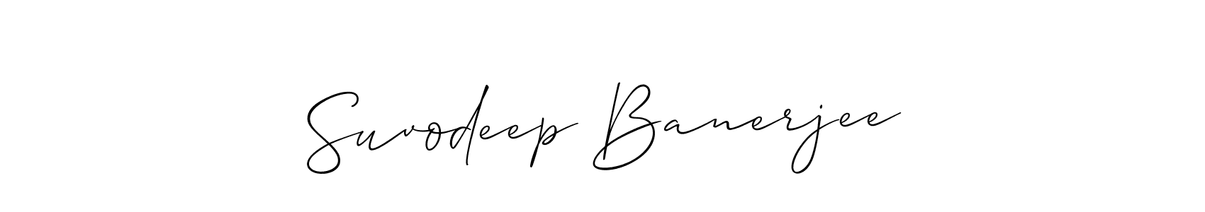 Suvodeep Banerjee stylish signature style. Best Handwritten Sign (Allison_Script) for my name. Handwritten Signature Collection Ideas for my name Suvodeep Banerjee. Suvodeep Banerjee signature style 2 images and pictures png