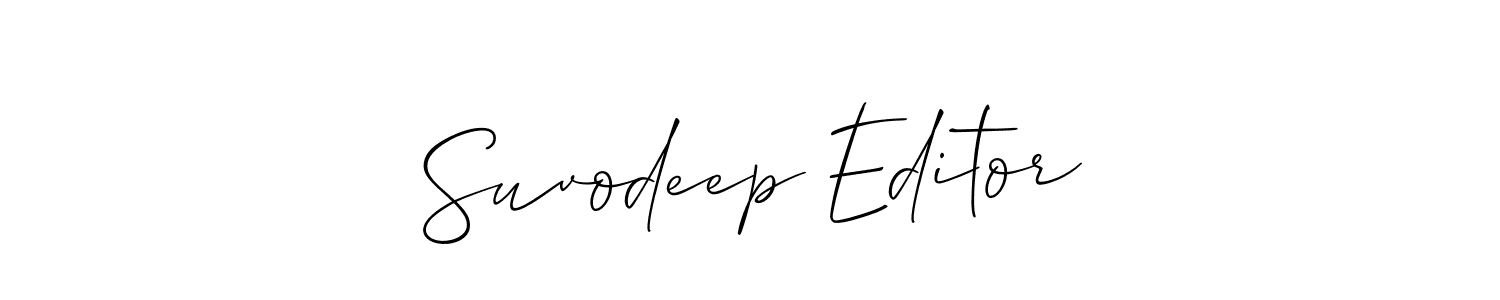 if you are searching for the best signature style for your name Suvodeep Editor. so please give up your signature search. here we have designed multiple signature styles  using Allison_Script. Suvodeep Editor signature style 2 images and pictures png