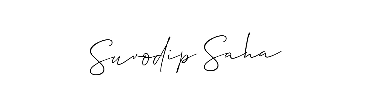 How to make Suvodip Saha signature? Allison_Script is a professional autograph style. Create handwritten signature for Suvodip Saha name. Suvodip Saha signature style 2 images and pictures png