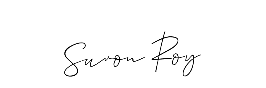 Best and Professional Signature Style for Suvon Roy. Allison_Script Best Signature Style Collection. Suvon Roy signature style 2 images and pictures png