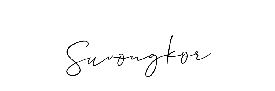Also we have Suvongkor name is the best signature style. Create professional handwritten signature collection using Allison_Script autograph style. Suvongkor signature style 2 images and pictures png