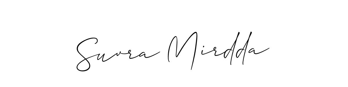 Make a beautiful signature design for name Suvra Mirdda. With this signature (Allison_Script) style, you can create a handwritten signature for free. Suvra Mirdda signature style 2 images and pictures png