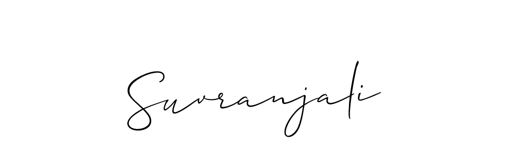 Suvranjali stylish signature style. Best Handwritten Sign (Allison_Script) for my name. Handwritten Signature Collection Ideas for my name Suvranjali. Suvranjali signature style 2 images and pictures png