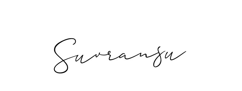 Make a beautiful signature design for name Suvransu. Use this online signature maker to create a handwritten signature for free. Suvransu signature style 2 images and pictures png