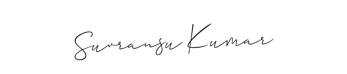 Make a short Suvransu Kumar signature style. Manage your documents anywhere anytime using Allison_Script. Create and add eSignatures, submit forms, share and send files easily. Suvransu Kumar signature style 2 images and pictures png