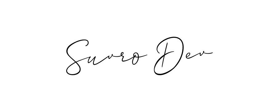 Design your own signature with our free online signature maker. With this signature software, you can create a handwritten (Allison_Script) signature for name Suvro Dev. Suvro Dev signature style 2 images and pictures png