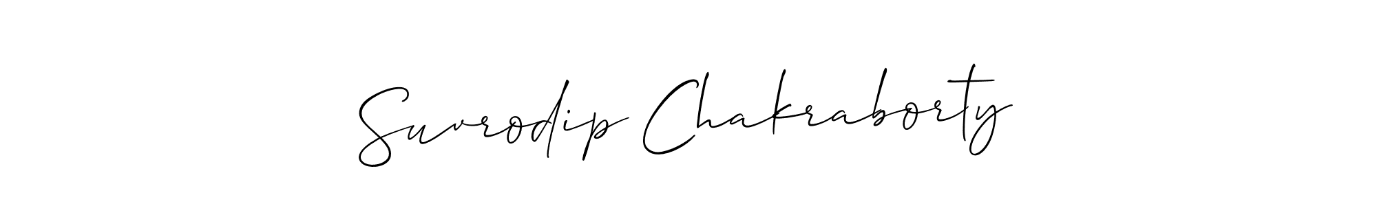 Design your own signature with our free online signature maker. With this signature software, you can create a handwritten (Allison_Script) signature for name Suvrodip Chakraborty. Suvrodip Chakraborty signature style 2 images and pictures png