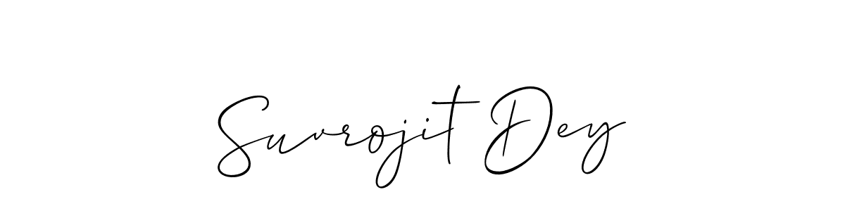 Make a beautiful signature design for name Suvrojit Dey. With this signature (Allison_Script) style, you can create a handwritten signature for free. Suvrojit Dey signature style 2 images and pictures png