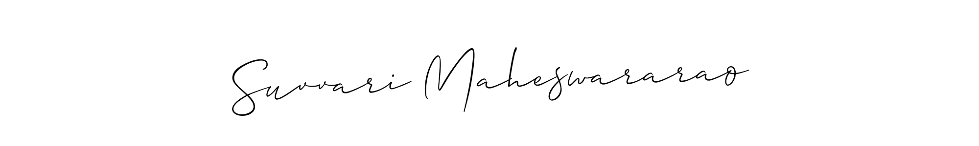 You should practise on your own different ways (Allison_Script) to write your name (Suvvari Maheswararao) in signature. don't let someone else do it for you. Suvvari Maheswararao signature style 2 images and pictures png