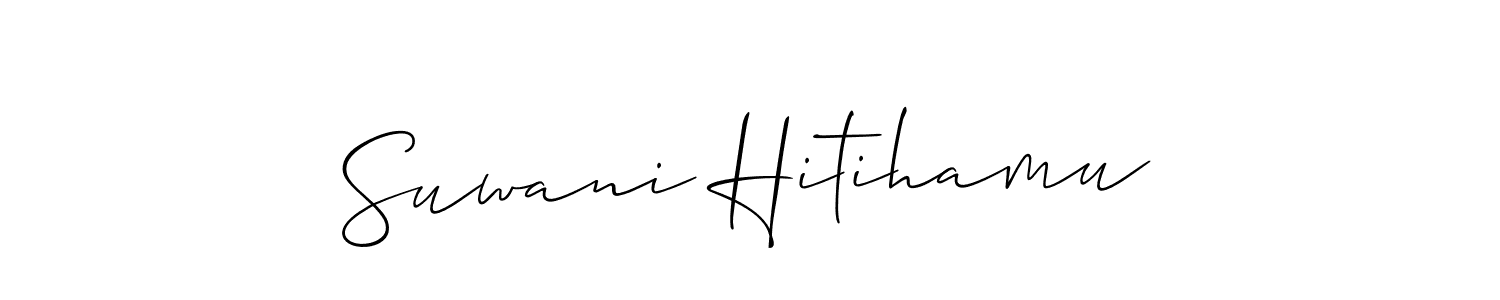 You can use this online signature creator to create a handwritten signature for the name Suwani Hitihamu. This is the best online autograph maker. Suwani Hitihamu signature style 2 images and pictures png