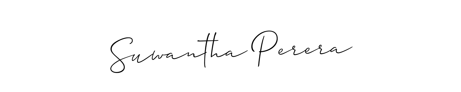 Create a beautiful signature design for name Suwantha Perera. With this signature (Allison_Script) fonts, you can make a handwritten signature for free. Suwantha Perera signature style 2 images and pictures png