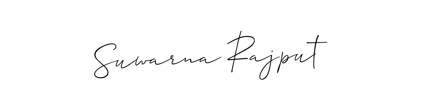 How to make Suwarna Rajput signature? Allison_Script is a professional autograph style. Create handwritten signature for Suwarna Rajput name. Suwarna Rajput signature style 2 images and pictures png