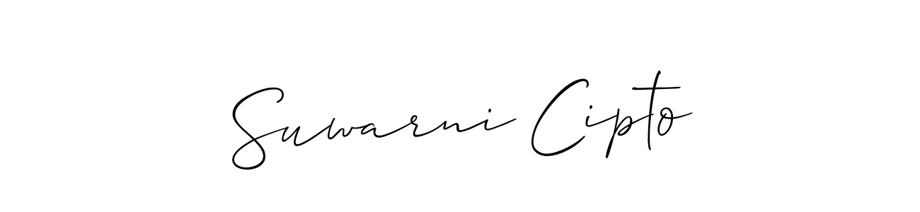 Once you've used our free online signature maker to create your best signature Allison_Script style, it's time to enjoy all of the benefits that Suwarni Cipto name signing documents. Suwarni Cipto signature style 2 images and pictures png