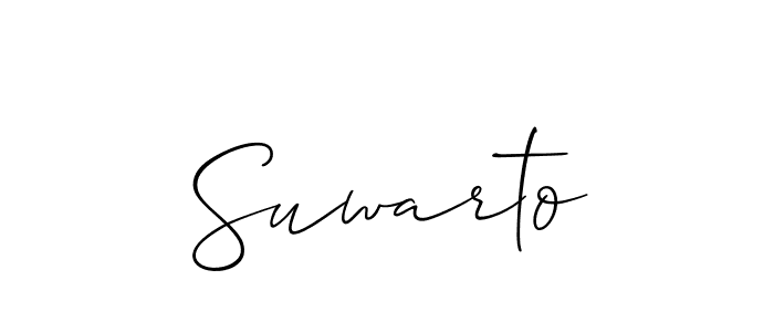 Similarly Allison_Script is the best handwritten signature design. Signature creator online .You can use it as an online autograph creator for name Suwarto. Suwarto signature style 2 images and pictures png