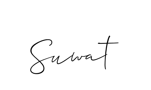 Make a beautiful signature design for name Suwat. With this signature (Allison_Script) style, you can create a handwritten signature for free. Suwat signature style 2 images and pictures png