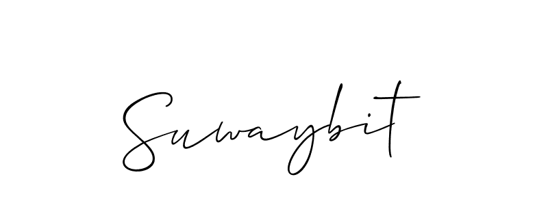 You should practise on your own different ways (Allison_Script) to write your name (Suwaybit) in signature. don't let someone else do it for you. Suwaybit signature style 2 images and pictures png