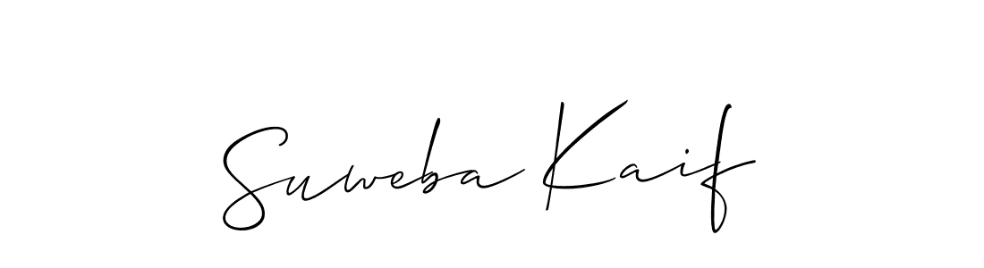 How to make Suweba Kaif name signature. Use Allison_Script style for creating short signs online. This is the latest handwritten sign. Suweba Kaif signature style 2 images and pictures png