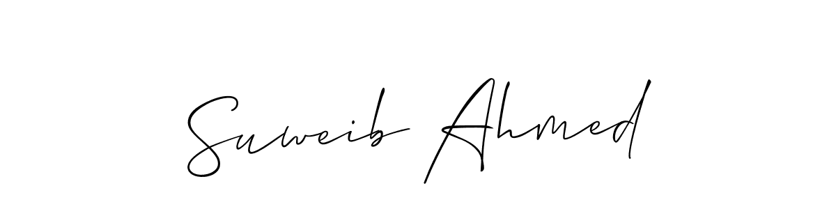 Also we have Suweib Ahmed name is the best signature style. Create professional handwritten signature collection using Allison_Script autograph style. Suweib Ahmed signature style 2 images and pictures png