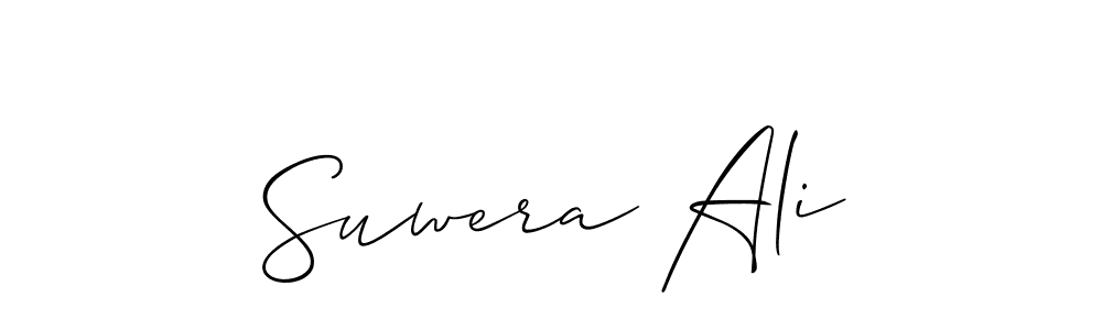 Use a signature maker to create a handwritten signature online. With this signature software, you can design (Allison_Script) your own signature for name Suwera Ali. Suwera Ali signature style 2 images and pictures png