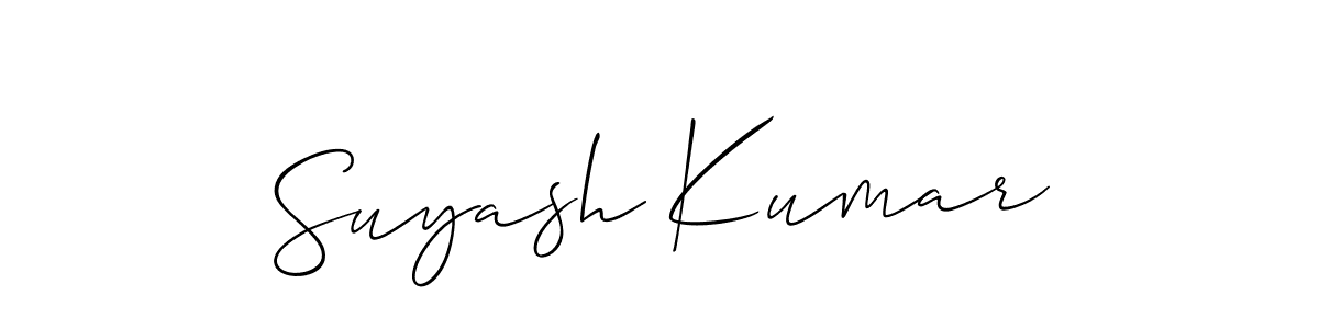 Make a short Suyash Kumar signature style. Manage your documents anywhere anytime using Allison_Script. Create and add eSignatures, submit forms, share and send files easily. Suyash Kumar signature style 2 images and pictures png