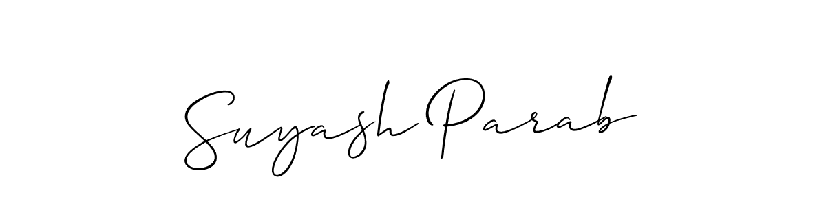 Once you've used our free online signature maker to create your best signature Allison_Script style, it's time to enjoy all of the benefits that Suyash Parab name signing documents. Suyash Parab signature style 2 images and pictures png