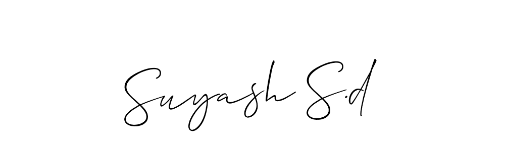 Make a beautiful signature design for name Suyash S.d. Use this online signature maker to create a handwritten signature for free. Suyash S.d signature style 2 images and pictures png